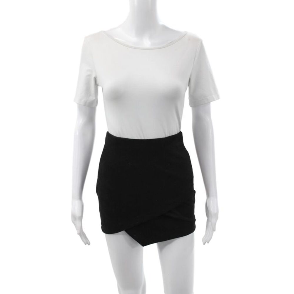 Superdown Womens Mini Skort Black Zip Casual Size 2XS